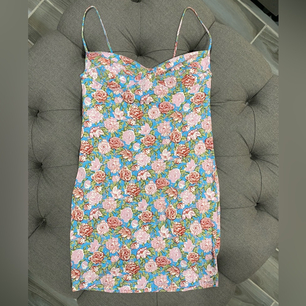 Motel Mini Floral Dress - Size Medium - Multi-Colors
